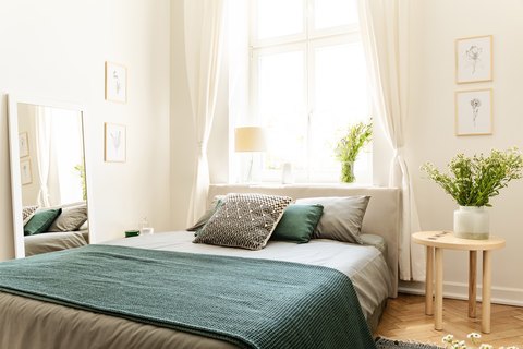Cama preparada em Alojamento Local no Porto